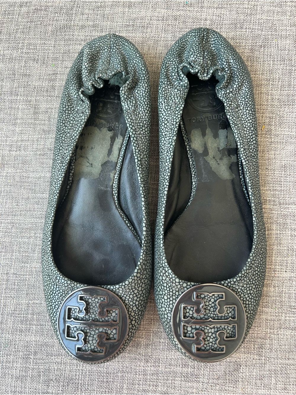 Tory Burch Stingray Reva Logo Ballet Flats in